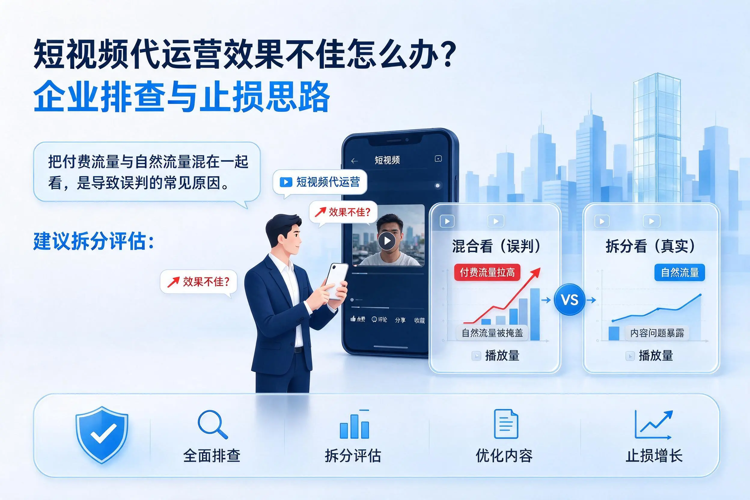 短视频代运营效果不佳怎么办？梅州企业排查与止损思路