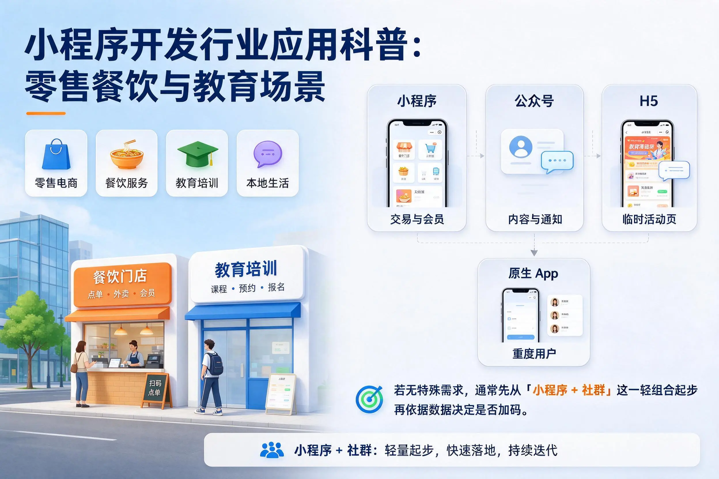 梅州小程序开发行业应用科普：零售餐饮与教育场景