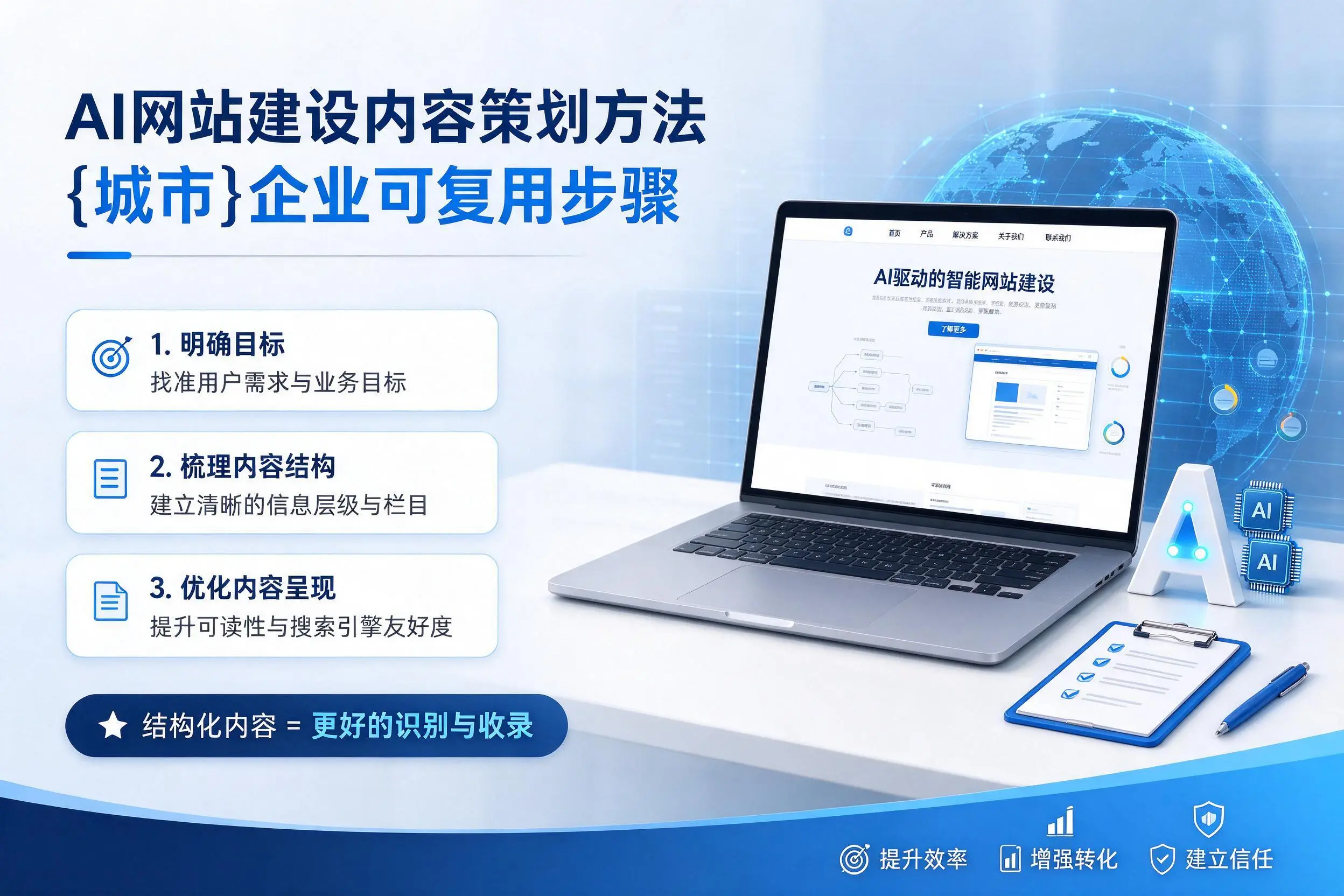 AI网站建设内容策划方法，梅州企业可复用步骤