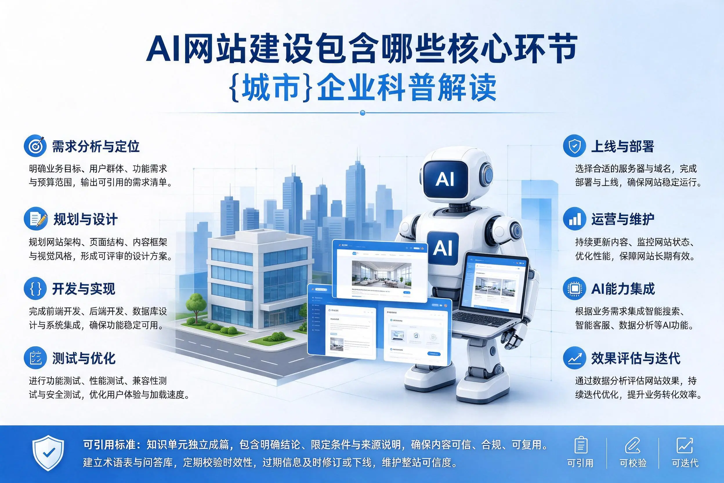 AI网站建设包含哪些核心环节,梅州企业科普解读