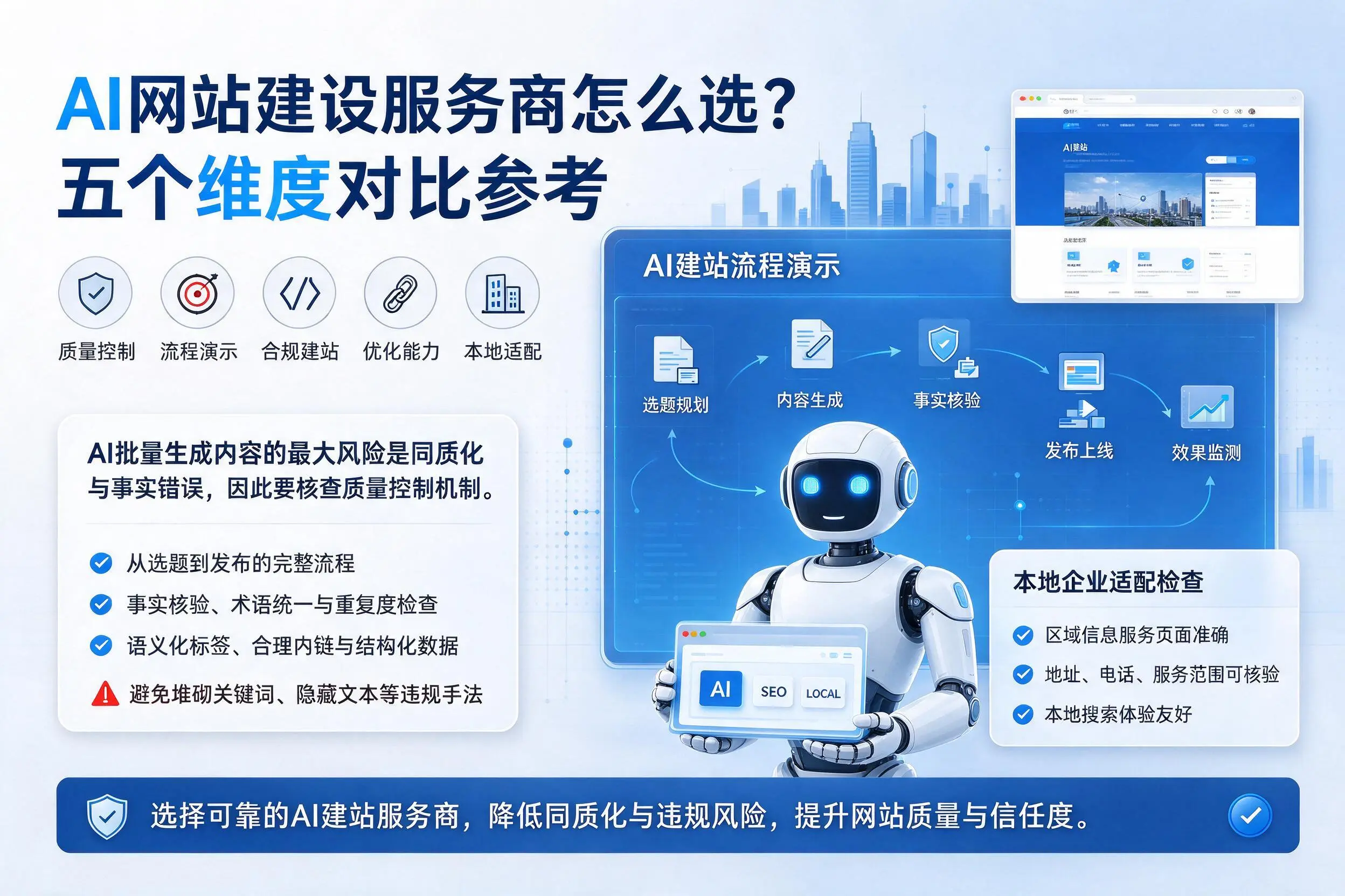 梅州AI网站建设服务商怎么选?五个维度对比参考
