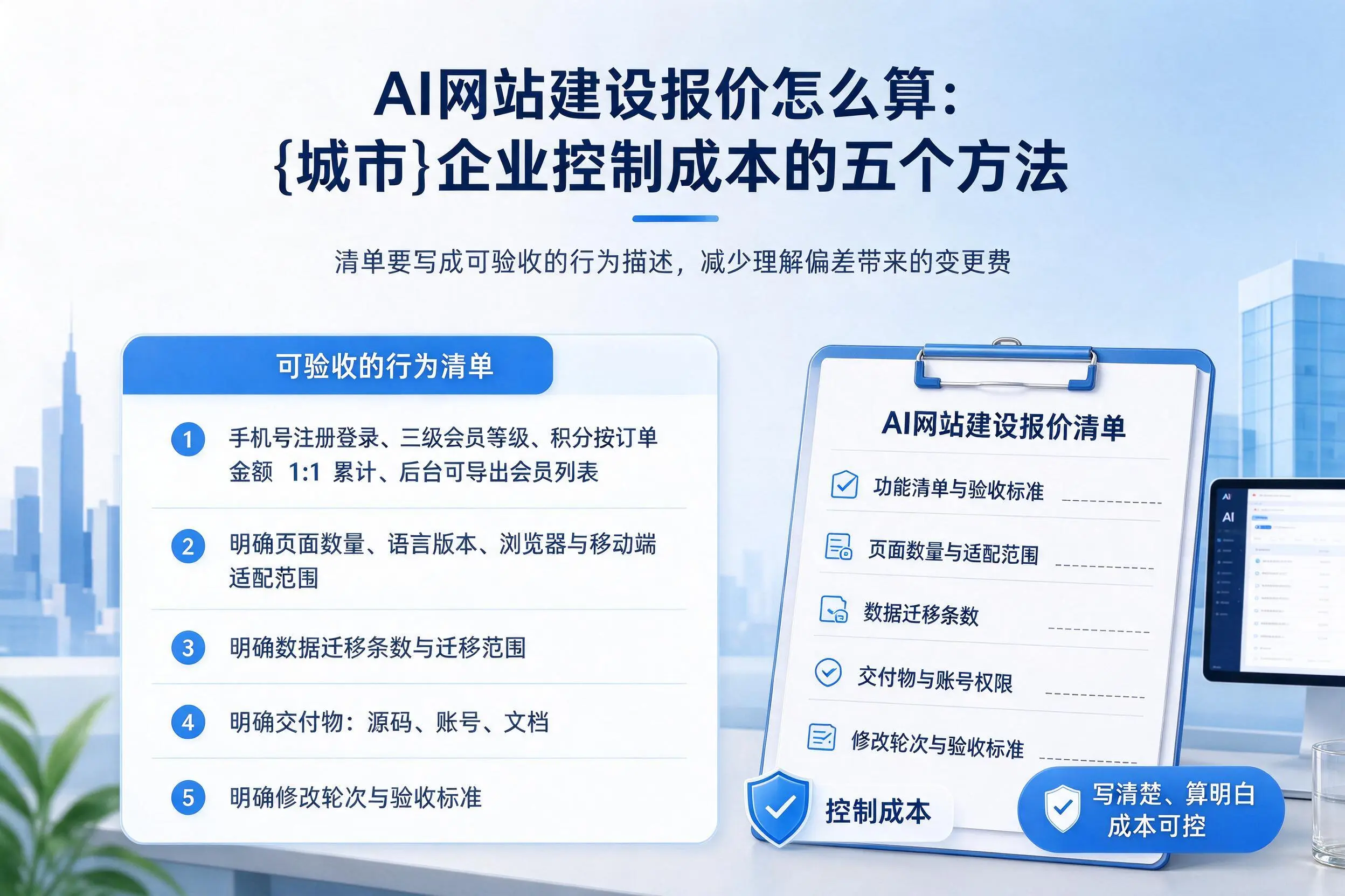 AI网站建设报价怎么算：梅州企业控制成本的五个方法